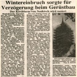 Turmgeruest Neukirch 1991